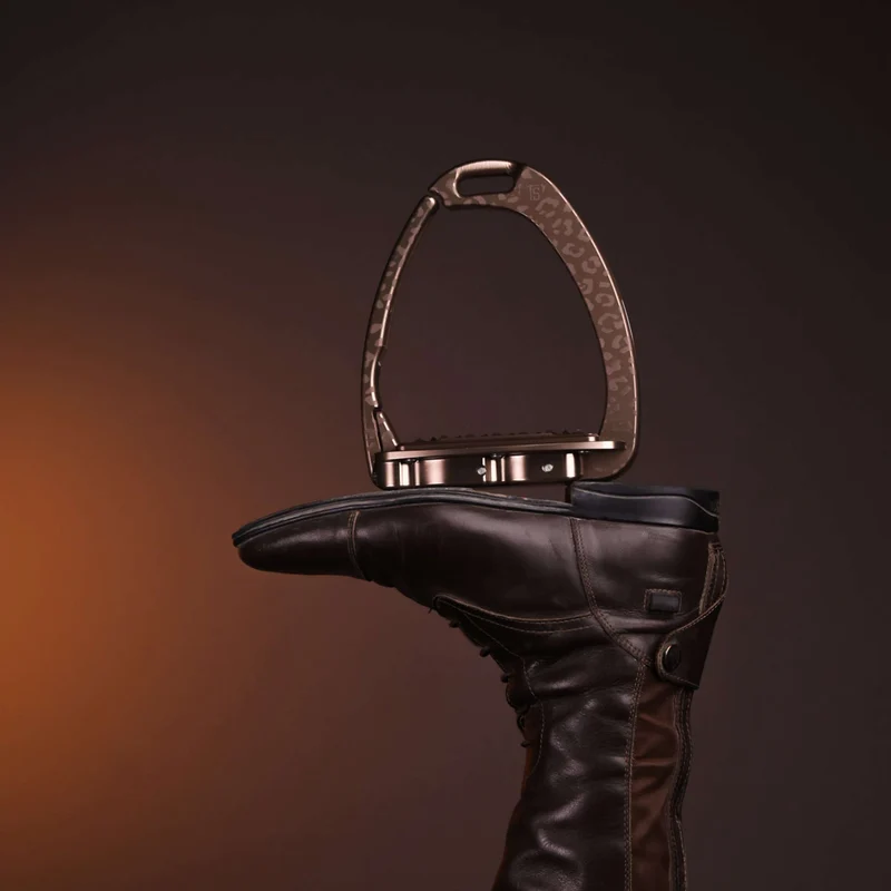 Tech Stirrups Étriers Venice Sloped EVO Leopard Brown