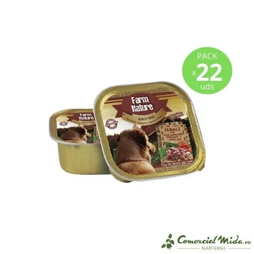 FARM NATURE Sanglier Courgette, Tomate et Aneth pour Chien