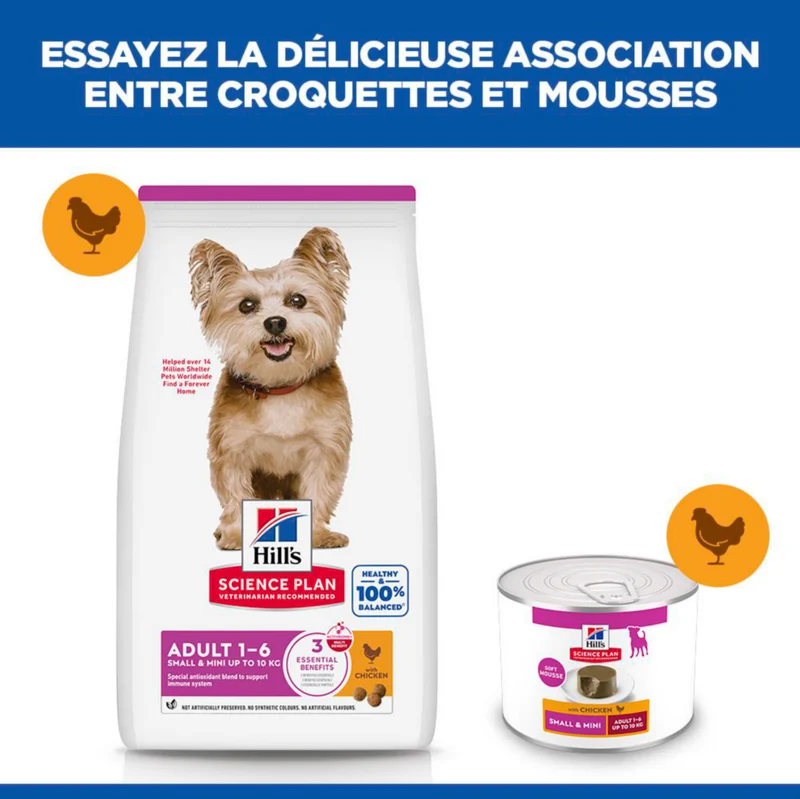 Hill's Science Plan Small & Mini Adult en mousse au bœuf - pâtée chien