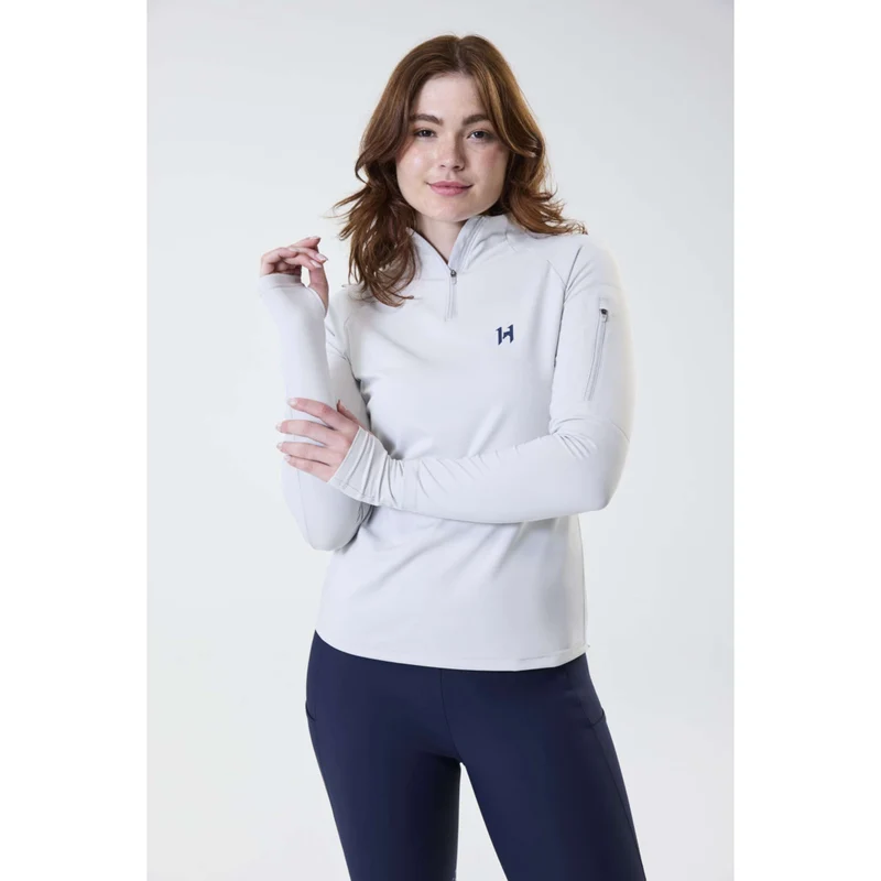 Horseware Shirt Strive Winter Zip Gris