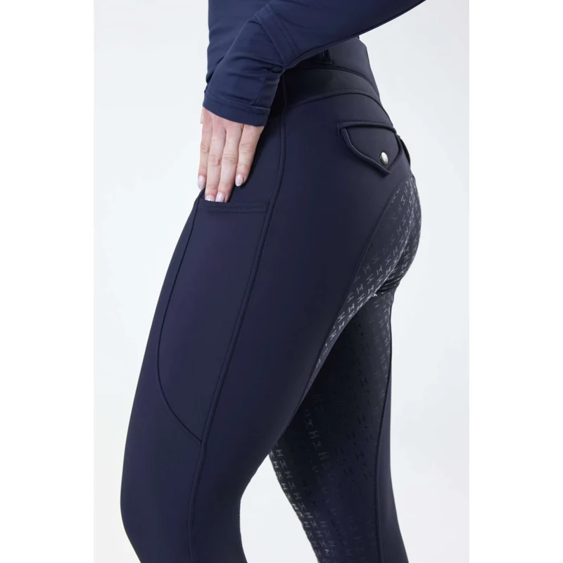Horseware Pantalon d'équitation d'hiver FlexFit Full Seat Core Navy