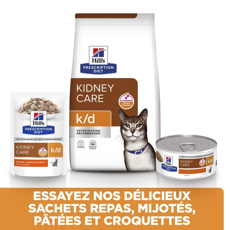 Hill's Prescription Diet k/d Kidney Care en bouchées mijotées au thon - pâtée chat
