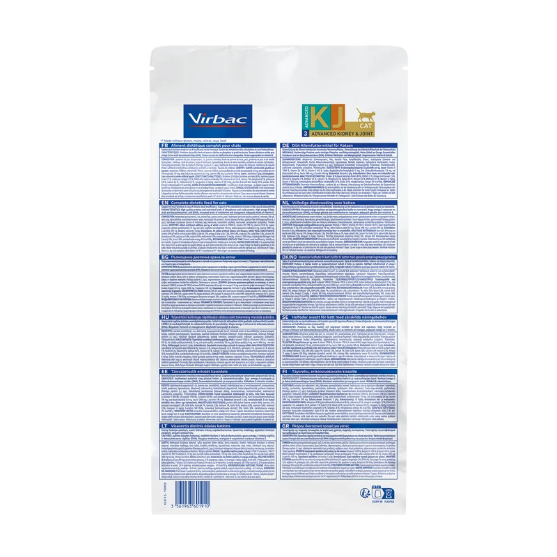 Virbac Veterinary HPM Diététique Advanced Kidney Joint - croquettes chat