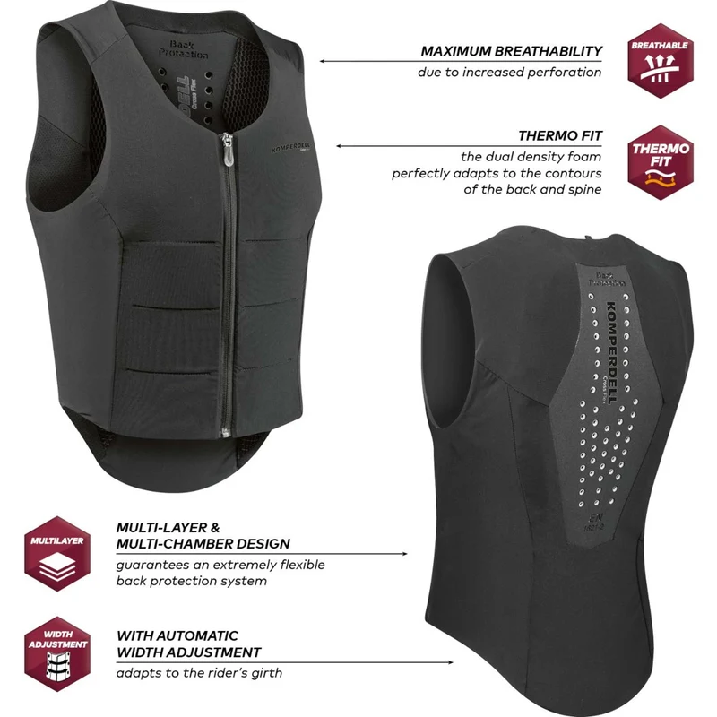 Komperdell Gilet de Protection Flexfit Regular New Noir