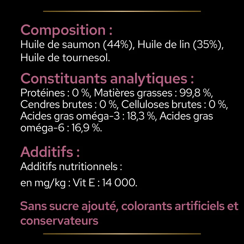 Pro Plan Skin & Coat+ en huile aliment complémentaire chat