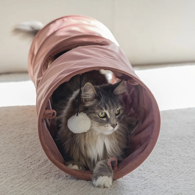 Tunnel Cylla rose velours chat