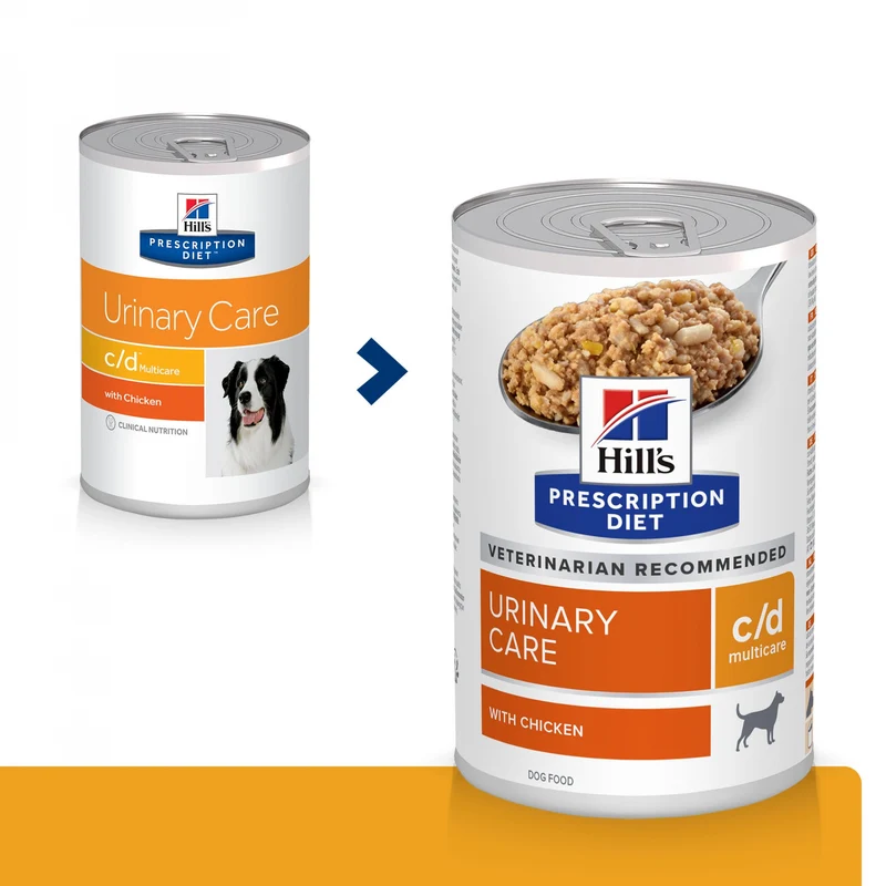Hill's Prescription Diet c/d Urinary Multicare en boîtes au poulet – pâtée chien