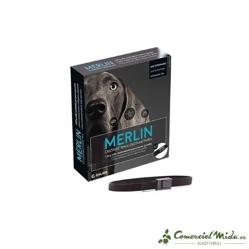 CALIER Merlin Collier Antiparasitaire 1.04 gr pour Grands Chiens