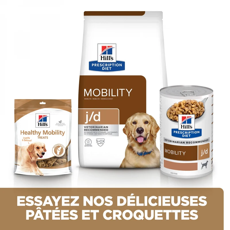 Hill's Prescription Diet j/d Mobility en boîtes au poulet – pâtée chien