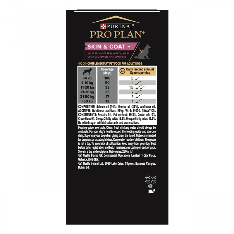 Pro Plan® Skin & Coat+ en huile chien