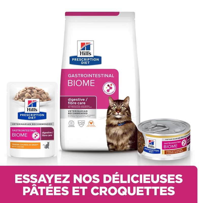 Hill's Prescription Diet Gastrointestinal Biome en sachet au poulet - pâtée chat