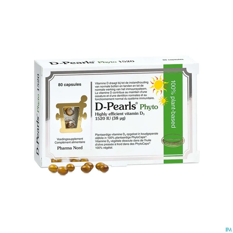 D-pearls Phyto V-caps | 80 capsules | Vitamine D3 supplement