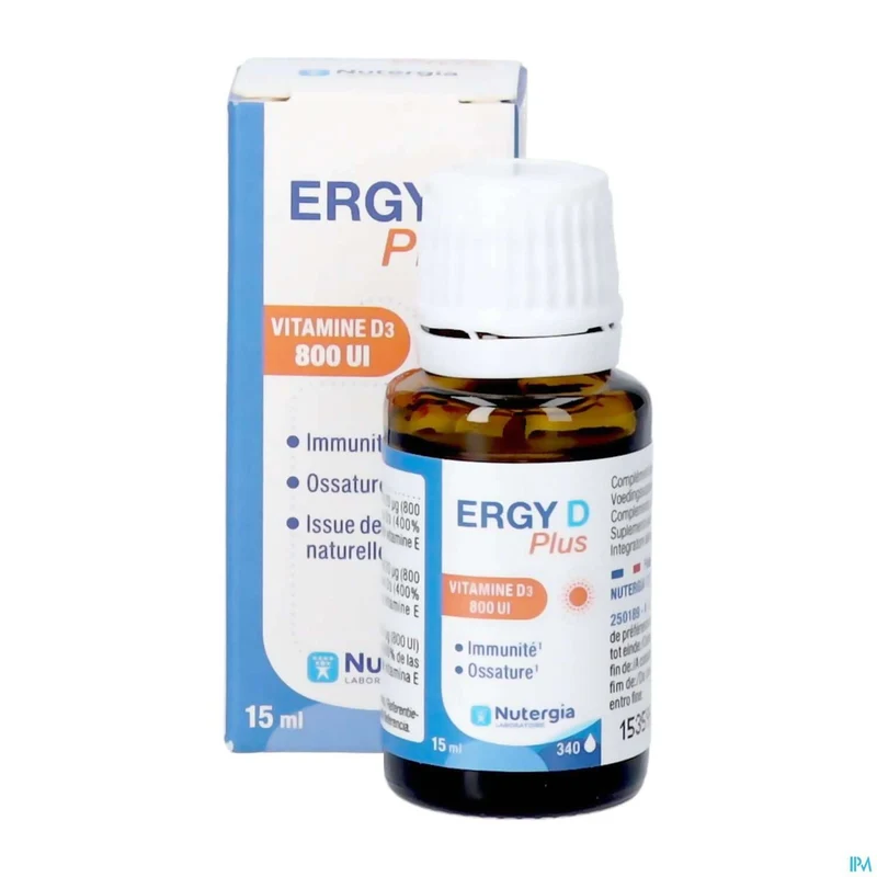 Ergy D Plus | 15ml druppels | Vitamine D3 supplement