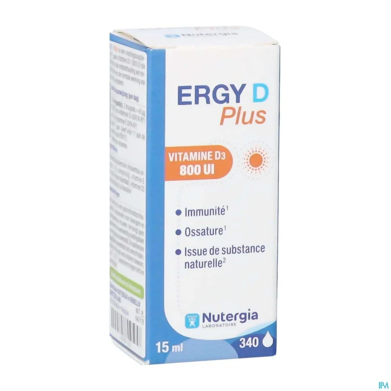 Ergy D Plus | 15ml druppels | Vitamine D3 supplement