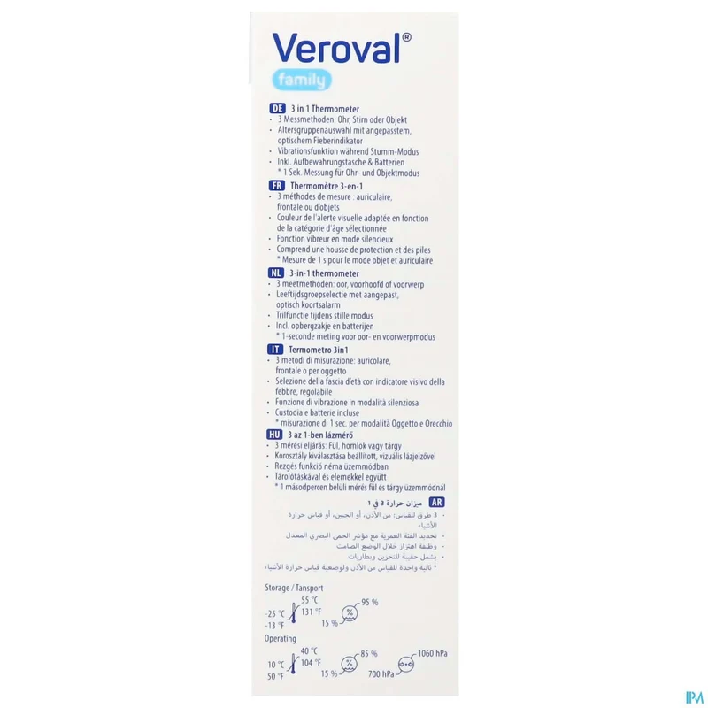 Veroval Family | 1x Infraroodthermometer | Koorts