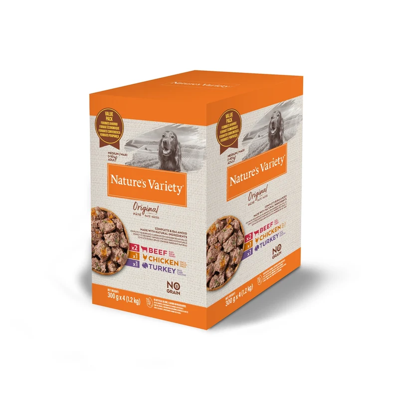 Nature's Variety Original No Grain Medium Maxi Adult Multipack en Sachets - Pâtées pour chien