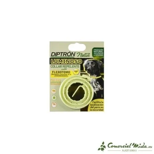 Collier répulsif lumineux pour chien DIPTRON Natur