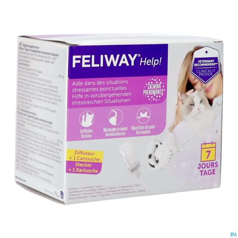 Feliway Help Kat | 1x Verdamper + Cartridge | Stress kat