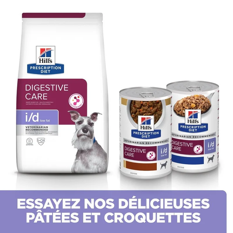 Hill's Prescription Diet i/d Digestive Care Low Fat en terrine - pâtée chien