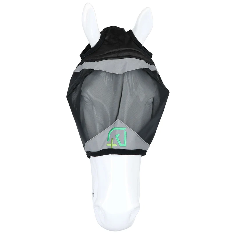 Agradi Horse Masque Anti-Mouches Fine Mesh avec Découpe D'oreille Noir