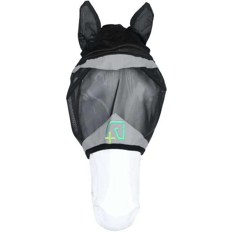 Agradi Horse Masque Anti-Mouches Fine Mesh avec Oreilles Noir