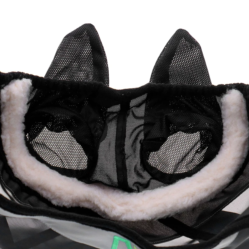 Agradi Horse Masque Anti-Mouches Fine Mesh avec Oreilles Noir