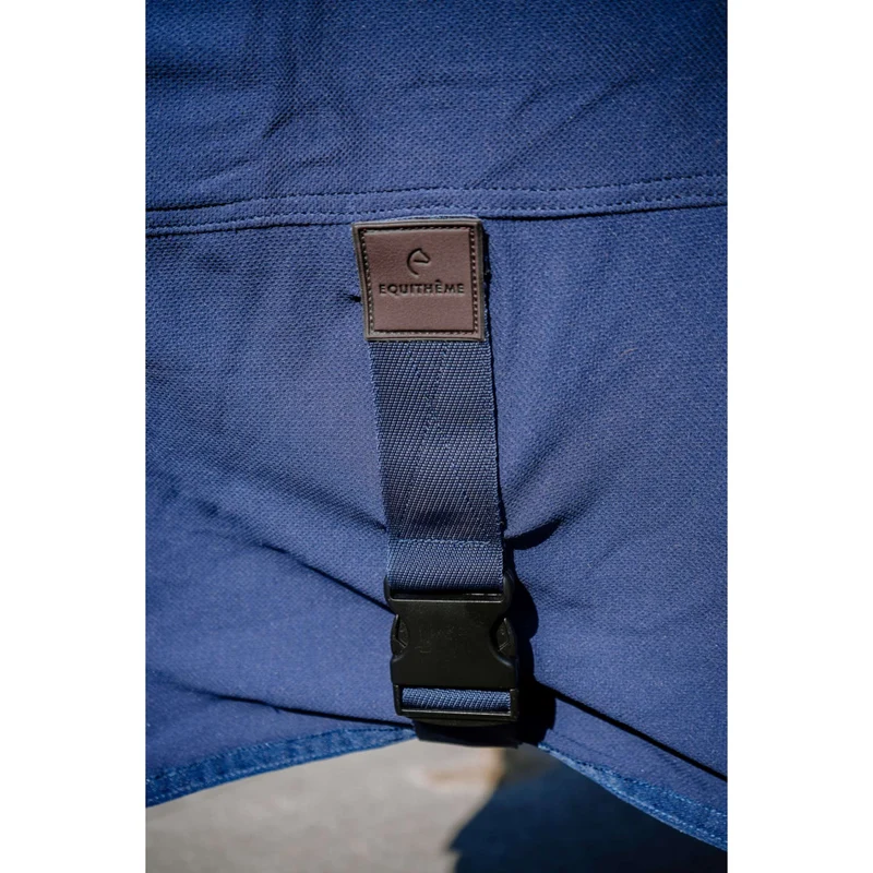 EQUITHÈME Couverture de Refroidissement Cool& Dry Fresh Marine Bleu