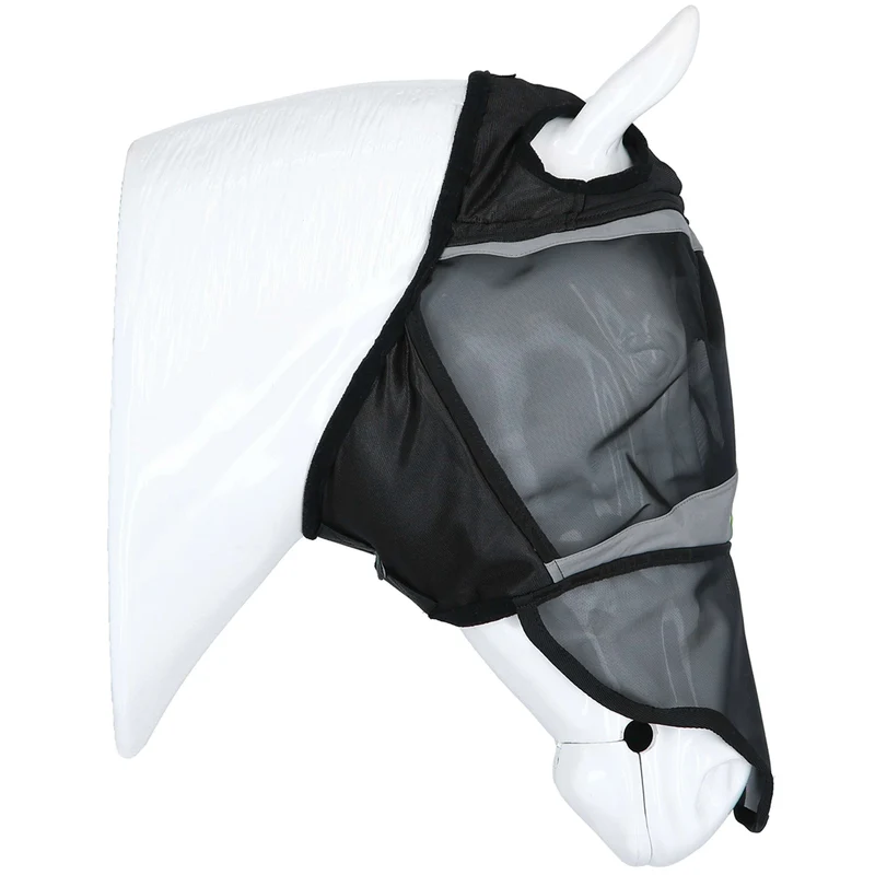 Agradi Horse Masque Anti-Mouches Fine Mesh avec Découpe D'oreille et le Nez Noir