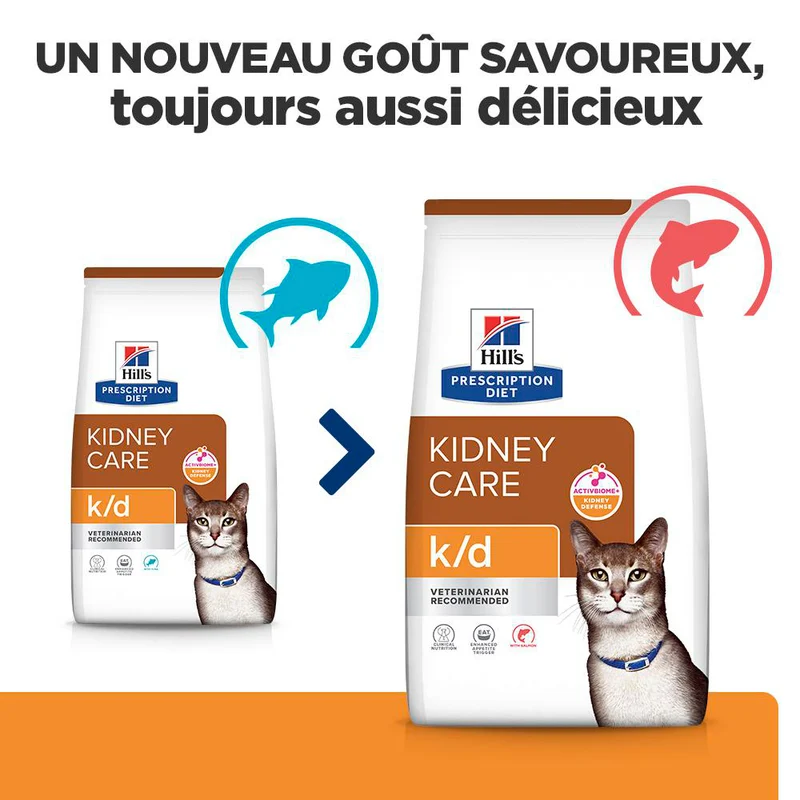 Hill's Prescription Diet k/d Kidney Care au Saumon - croquettes chat