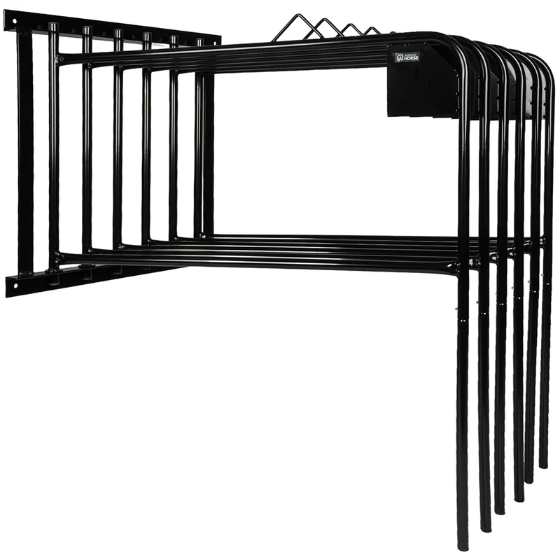 Agradi Horse Râtelier pour Couverture pour 6 Couvertures Metal S Noir