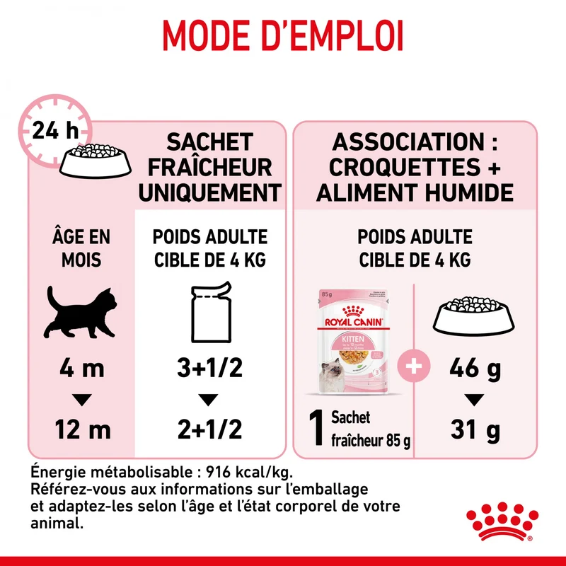 Royal Canin Kitten en Gelée - Pâtée pour chaton