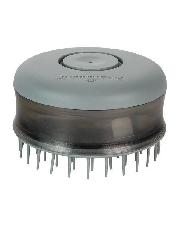Brosse de bain avec réservoir pour shampoing chien, chat