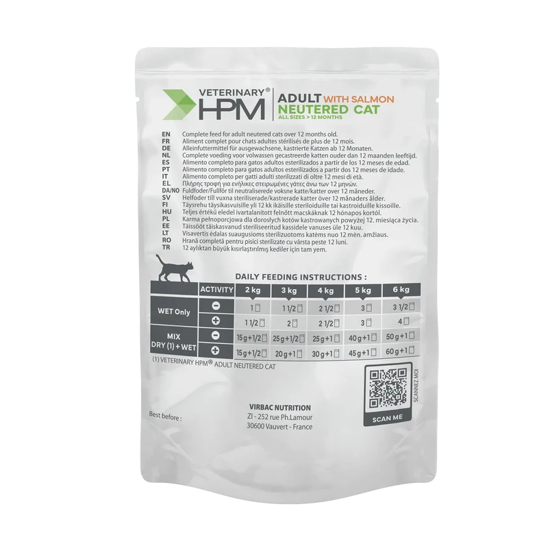 Virbac Veterinary HPM Physiologique Adult Neutered Cat Sterilise - pâtée chat