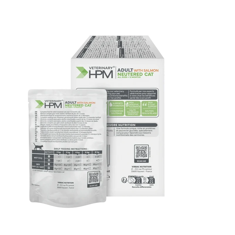 Virbac Veterinary HPM Physiologique Adult Neutered Cat Sterilise - pâtée chat