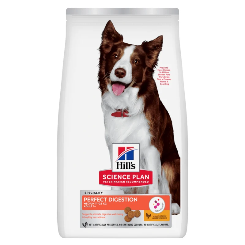 Hill's Science Plan Perfect Digestion Medium Adult au poulet - croquettes chien