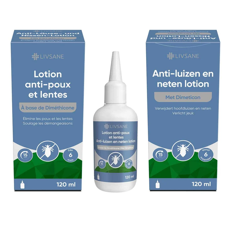 LIVSANE Anti-Luizen | 120m Dimeticon lotion | Luizenbehandeling