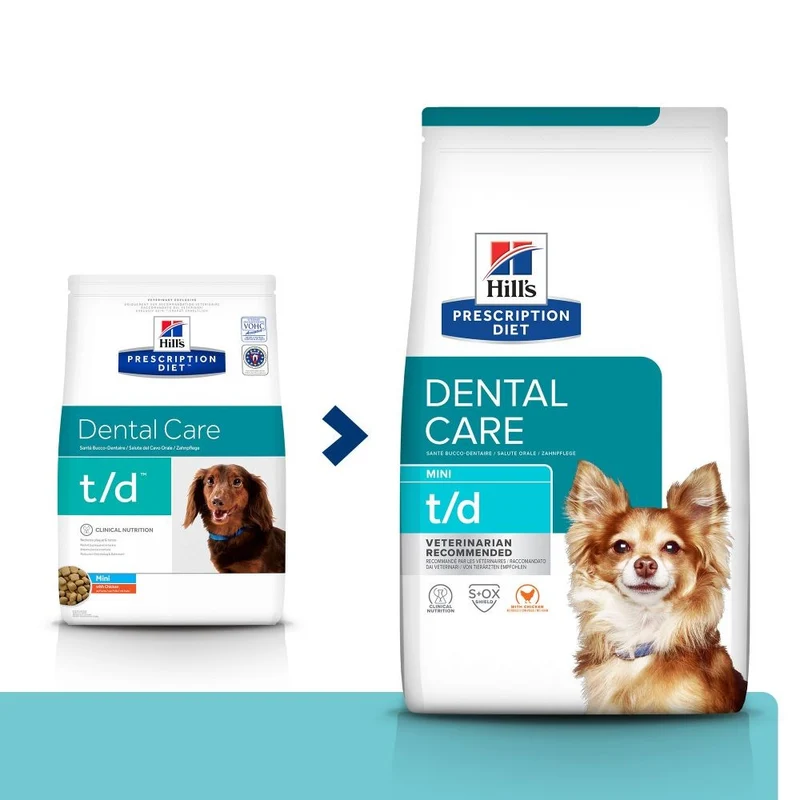 Hill's Prescription Diet t/d Dental Care Mini au poulet - croquettes chien