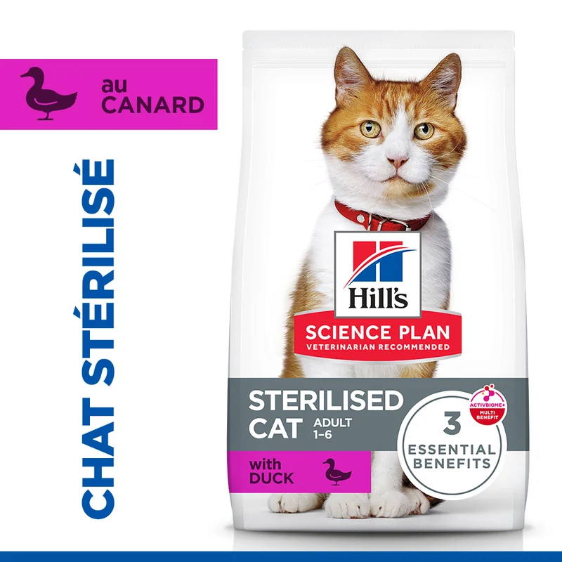 Hill's Science Plan Sterilised Adult au canard - croquettes chat