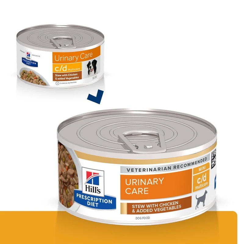 Hill's Prescription Diet c/d Urinary Multicare en mijotés au poulet - pâtée chien