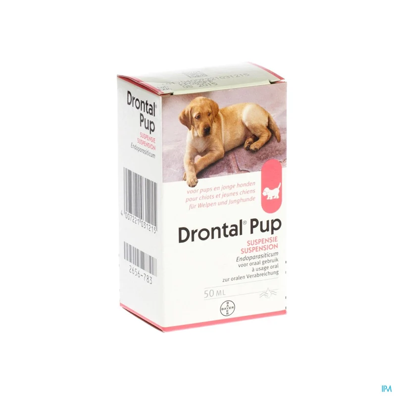Drontal Pup Susp 50ml - Effectieve Ontwormingssuspensie voor Puppy's en Jonge Honden