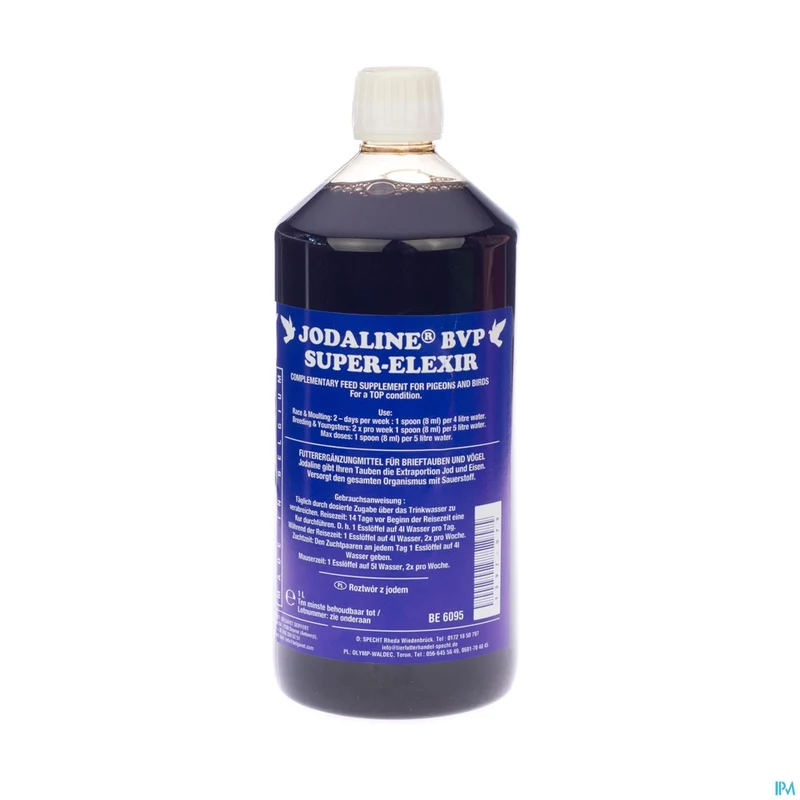 Jodaline Super Elixir | 1 liter fles | Voedingssupplement duiven