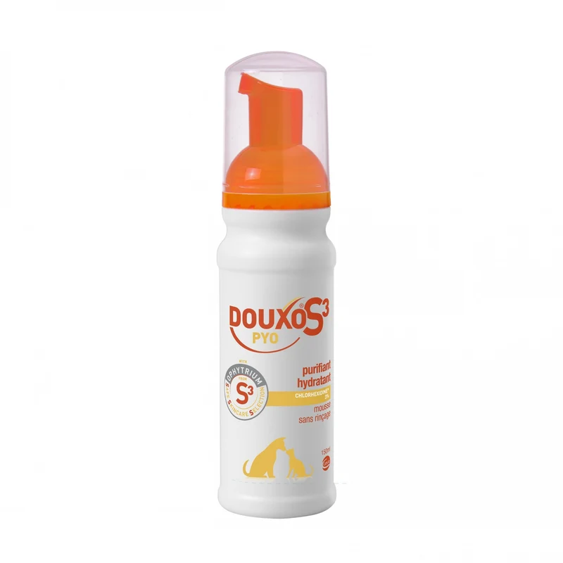 Douxo S3 Pyo purifiant et hydratant mousse sans rinçage chien, chat