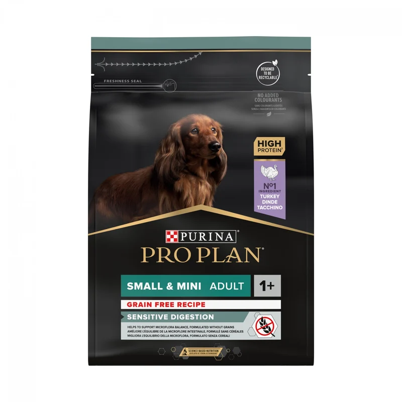 Pro Plan Sensitive Digestion No Grain Small & Mini Adult à la dinde - croquettes chien