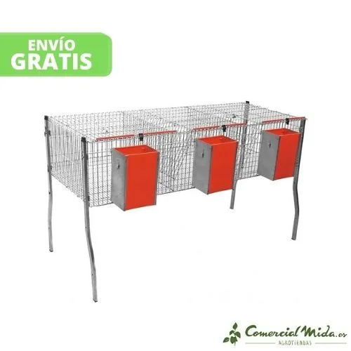 GÓMEZ Y CRESPO Cage économique-5 avec 3 départements pour lapins