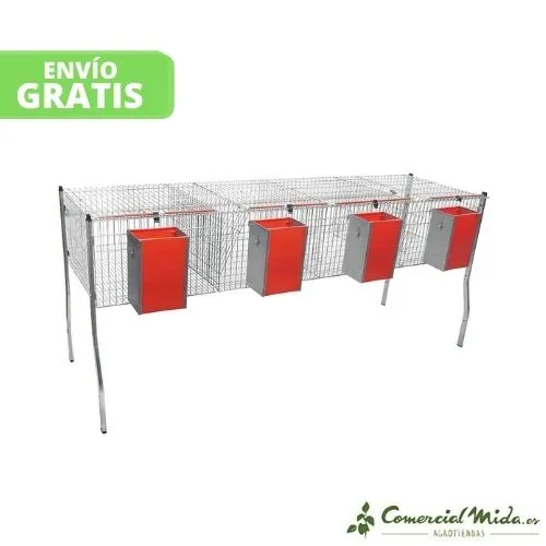 GÓMEZ Y CRESPO Cage économique-2 avec 4 départements pour lapins