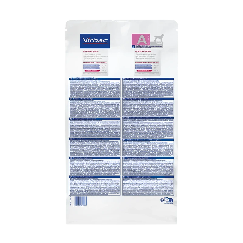 Virbac Veterinary HPM Diététique Hypoallergy Food Intolerance - croquettes chien