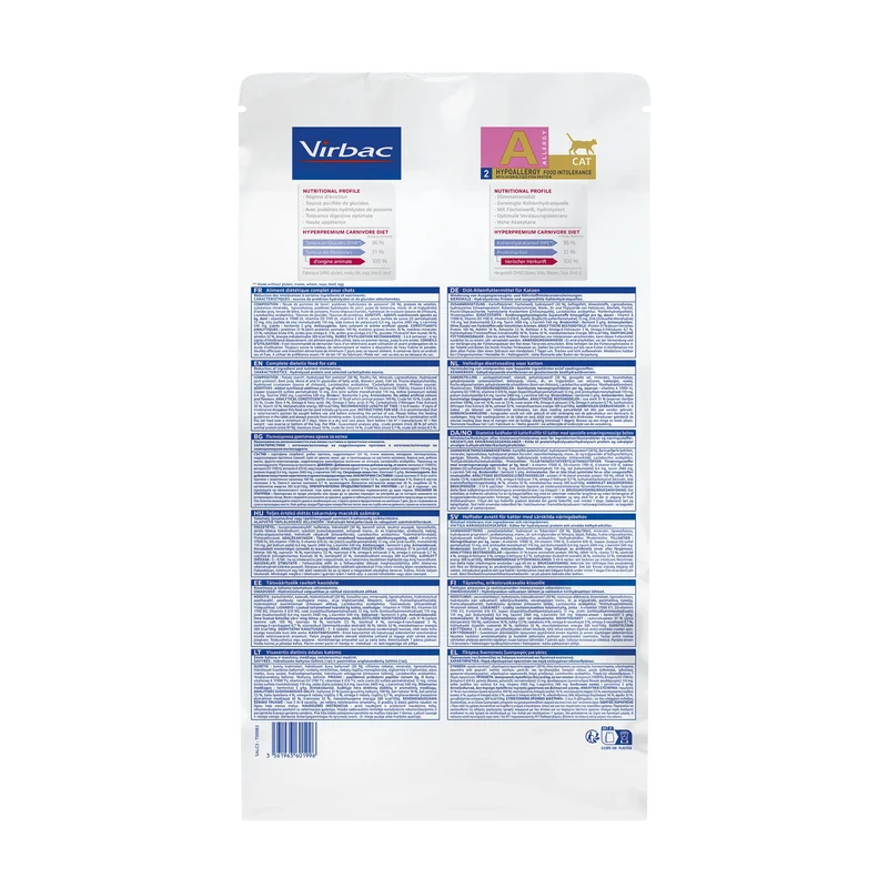 Virbac Veterinary HPM Diététique Hypoallergy Food Intolerance - croquettes chat