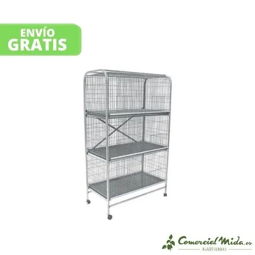 Cage d'exposition pour animaux de compagnie avec 6 départements