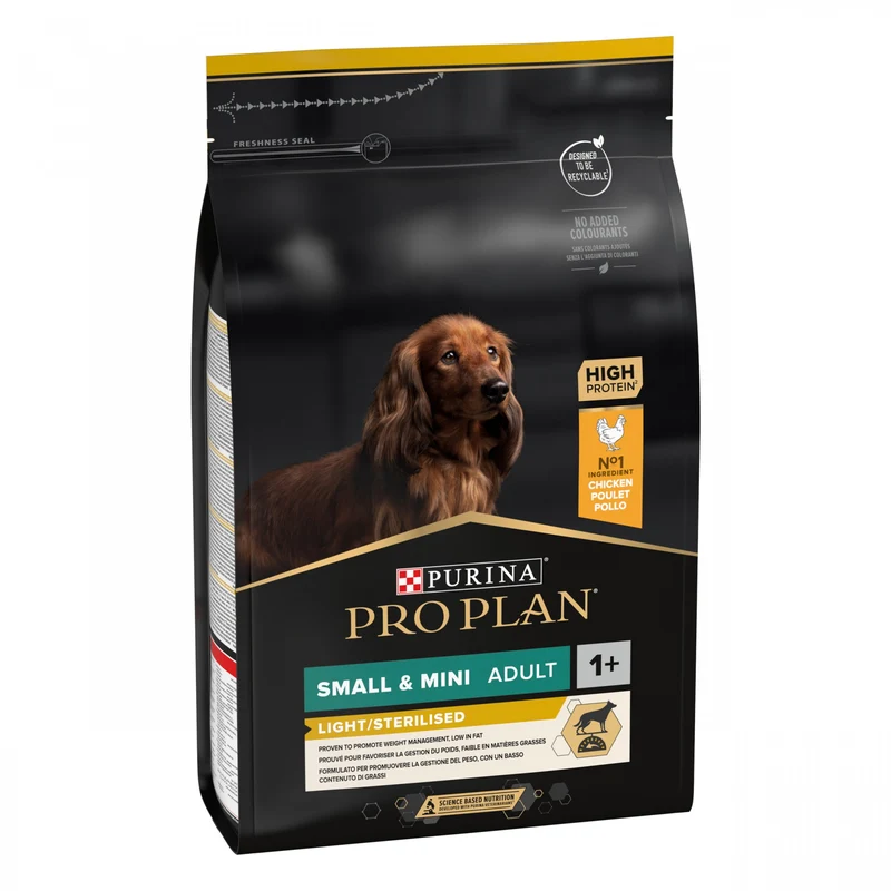 Pro Plan Light/Sterilised Small & Mini Adult au poulet - croquettes chien