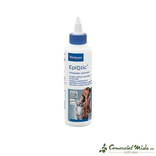 VIRBAC EpiOtic 125 ml Gouttes Nettoyantes pour les Oreilles d'Animaux Domestiques